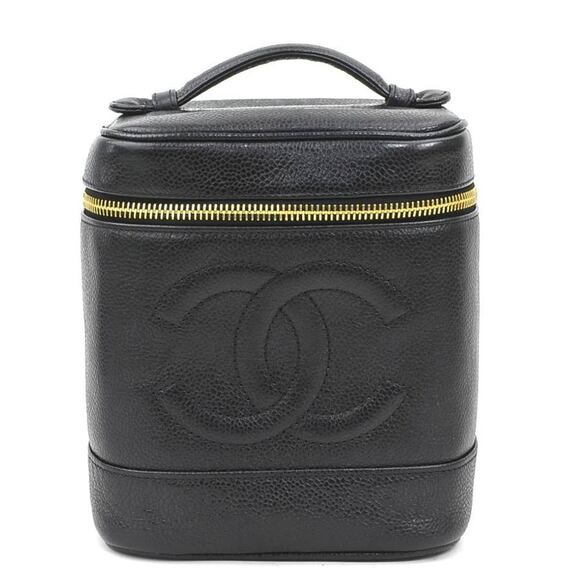 CHANEL Black Caviar Leather Vanity Bag - Picture 1 of 5